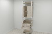 Шкаф Гардероб Уни секция 5 серии Конект Ferrum-decor 220x60x50см Белый металл ДСП Дуб Сонома 32 мм (FRD-104521) FRD-104521 фото 8