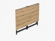 Стол трансформер раскладной Слай Ferrum-decor 75x90x50 Черный металл ДСП Дуб Евок Прибрежный 16 мм (FRD-107825)