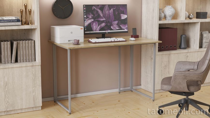 Письмовий стіл Ferrum-decor Ханна 75x100x60 сірий ДСП Дуб Сонома 16мм (FRD-101392) FRD-101392 фото