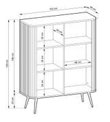 Комод Perfect Home Зова / Zova 2-дверний з золотими ніжками K103 Білий (PFH-091286) PFH-091286 фото 3
