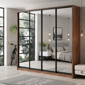 Шафа купе чотирьохдверна GBlack ST-1 Дуб Крафт табако G10259 фото
