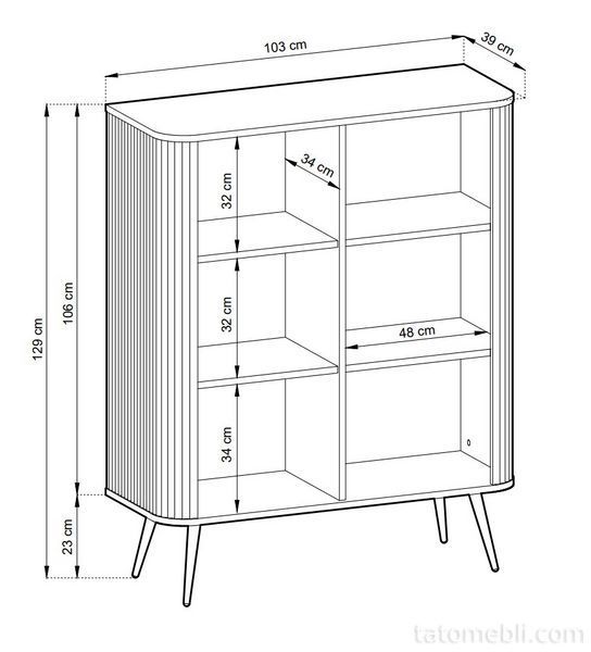 Комод Perfect Home Зова / Zova 2-дверний з золотими ніжками K103 Білий (PFH-091286) PFH-091286 фото
