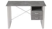 Письменный стол с ящиками Ferrum-decor Оскар 750x1400x700 металл Белый ДСП Бетон 16 мм (FRD-103288) FRD-103288 фото 1