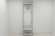 Шафа Гардероб Уні секція 1 серії Конект Ferrum-decor 220x60x50 см Сірий метал ДСП Бетон 32 мм (FRD-106876) FRD-106876 фото 7