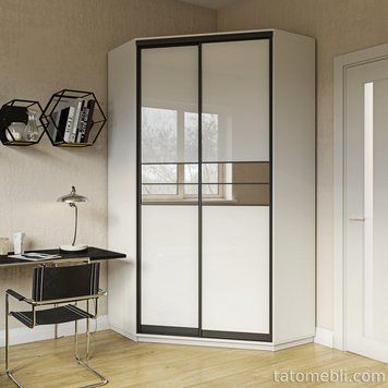 Шафа купе кутова Gblack ST-8 (110х45х220) Garant G8000 фото