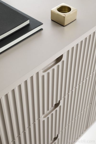 Комод Perfect Home Зова / Zova 2-дверний з золотими ніжками K103 Кашемір (PFH-091284) PFH-091284 фото