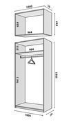 Шафа Мадрид модуль M2уні-V1 декор (100х53х272.9) Білий VM7210 фото 2
