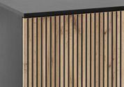 Тумба прикроватная с подсветкой Perfect Home Сенто / Sento S54 с 1 ящиком Черный/дуб один (PFH-091484) PFH-091484 фото 8