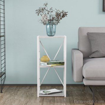 Етажерка 3/34 Ferrum-decor Серії Конект 73x34x28 білий ДСП Бетон 16мм (FRD-105527) FRD-105527 фото