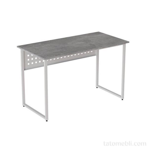 Стол письменный Майк Ferrum-decor 75x120x60 Белый металл ДСП Бетон 16 мм (FRD-106514) FRD-106514 фото