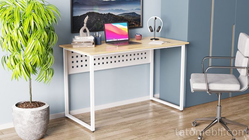 Комп'ютерний стіл Ferrum-decor Майк 75x140x70 білий ДСП Дуб Артизан 16 мм (FRD-107127) FRD-107127 фото