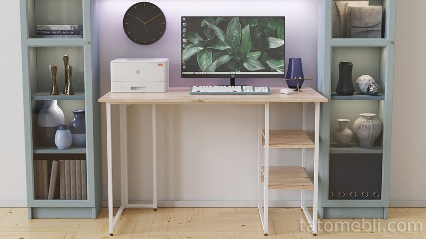 Письмовий стіл Ferrum-decor Гаррі 75x140x70 сірий ДСП Біле 16мм (FRD-101481) FRD-101481 фото