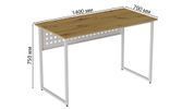 Компьютерный стол Ferrum-decor Майк 75x140x70 белый ДСП Дуб Артизан 32мм (FRD-107128) FRD-107128 фото 5