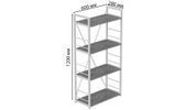 Етажерка 4/60 Ferrum-decor Серії Конект 120x60x28 білий ДСП Бетон 16мм (FRD-105528) FRD-105528 фото 6