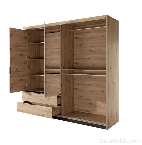 Шкаф полукупе Perfect Home Талли / Tally 4-дверный с зеркалом 4D2S/220 Дуб артизан/антрацит (PFH-091097) PFH-091097 фото