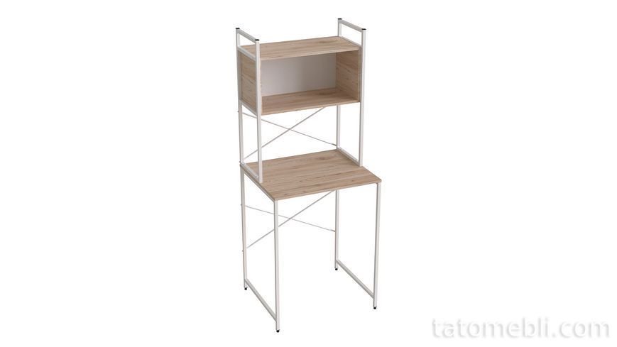 Стеллаж полка Бафрум 403 Ferrum-decor для стиральной машины 178x70,5x60,5 Белый металл ДСП Дуб Сан-Марино 16 мм (FRD-107379) FRD-107379 фото