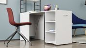 Стіл-тумба трансформер Смарт 4/1 з етажеркою Ferrum-decor 1430x1450x500 Чорний метал ДСП Біле 16 мм (FRD-105123) FRD-105123 фото 2