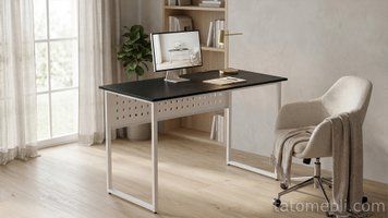 Стіл письмовий Майк Ferrum-decor 75x100x70 Білий метал ДСП Каштан Арвадонна 16 мм (FRD-108280) FRD-108280 фото