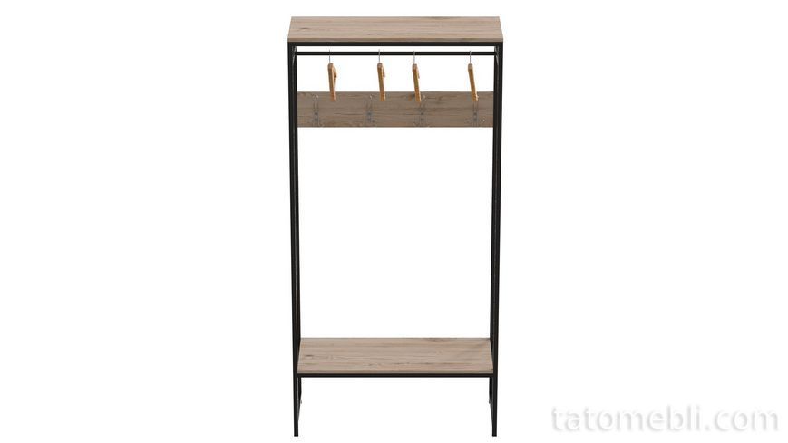 Вішалка модульна підлогова Ferrum-decor Треліс 14 180x90x38 чорний ДСП Дуб Сан-Марино 16мм (FRD-104344) FRD-104344 фото