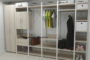 Шкаф Гардероб Уни секция 1 серии Конект Ferrum-decor 220x60x50см Белый металл ДСП Дуб Сонома 32 мм (FRD-104509) FRD-104509 фото 6