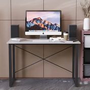 Стол письменный Дейв Ferrum-decor 750x1200x700 Черный металл ДСП Бетон 16 мм (FRD-106458)