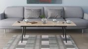 Стол трансформер журнальный Dandi Small Ferrum-decor 45x120 160)x60 Черный металл ДСП Дуб Сан-Марино 16 мм (FRD-106790) FRD-106790 фото 5