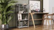 Этажерка 4/60 Ferrum-decor Серии Конект 120x60x28 серый ДСП Бетон 16мм (FRD-105547) FRD-105547 фото 3