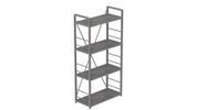 Этажерка 4/60 Ferrum-decor Серии Конект 120x60x28 серый ДСП Бетон 16мм (FRD-105547) FRD-105547 фото 4