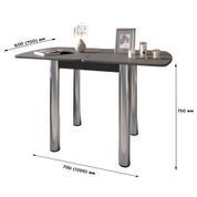 Обеденный стол раскладной LION Нота Мини Нимфея Альба 60x70/70x120 (LION-041300) LION-041300 фото 7
