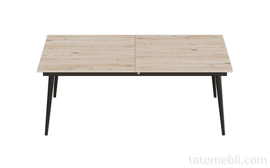 Стол трансформер журнальный Dandi Small Ferrum-decor 45x120 160)x60 Черный металл ДСП Дуб Сан-Марино 16 мм (FRD-106790) FRD-106790 фото