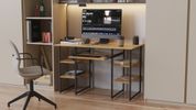Комп'ютерний стіл Ferrum-decor Тім 75x140x60 чорний ДСП Дуб Артизан 16 мм (FRD-106955) FRD-106955 фото 3