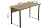 Комп'ютерний стіл Ferrum-decor Курт 75x120x70 чорний ДСП Дуб Артизан 16 мм (FRD-107155) FRD-107155 фото 5
