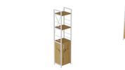Етажерка 3/34 Ferrum-decor Серії Конект із тумбою 144x34x28 Білий ДСП Артизан (FRD-104433)