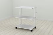 Етажерка на коліщатках Ferrum-decor Каміло 75x40x60 метал Білий ДСП Білий 16 мм (FRD-106853)