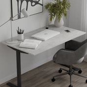 Стіл письмовий Space Ferrum-decor 750x1400x600 Чорний метал ДСП Бетон 16 мм (FRD-107956) FRD-107956 фото 6