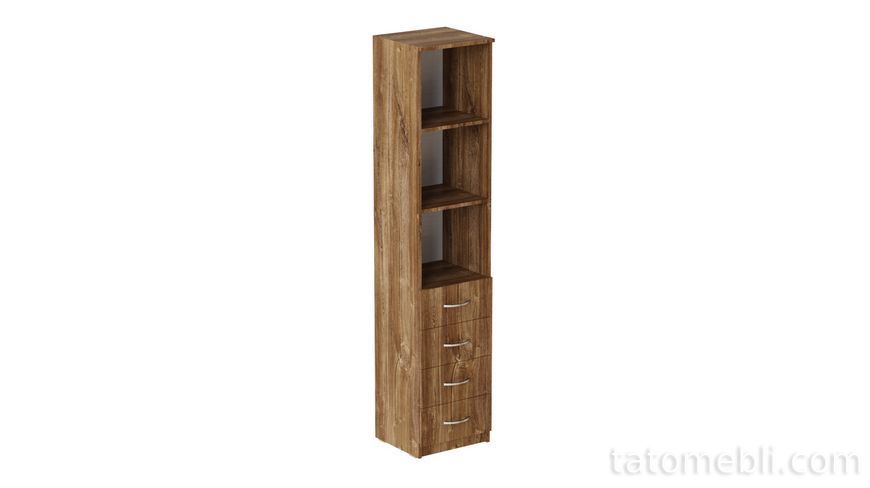 Пенал Анжело Ferrum-decor на 3 полиці з 4 шухлядами 1900x400x380 ДСП Дуб Таверна 16 мм (FRD-104928) FRD-104928 фото