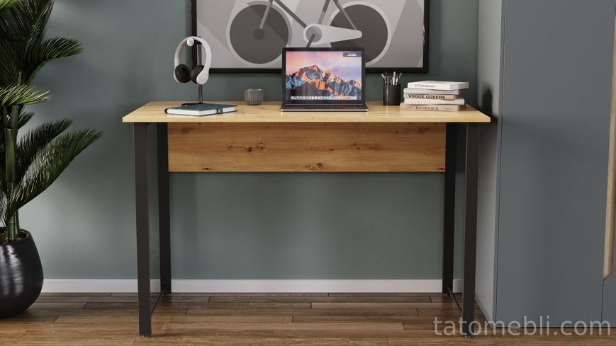 Комп'ютерний стіл Ferrum-decor Курт 75x120x70 чорний ДСП Дуб Артизан 16 мм (FRD-107155) FRD-107155 фото