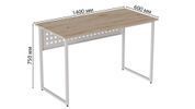 Комп'ютерний стіл Ferrum-decor Майк 75x140x60 білий ДСП Дуб Сан-Марино 32мм (FRD-101325) FRD-101325 фото 3