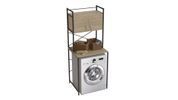 Стеллаж полка Бафрум 404 Ferrum-decor для стиральной машины 178x70,5x60,5 Черный металл ДСП Дуб Сонома 16 мм (FRD-107383) FRD-107383 фото 9