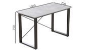 Письменный стол Ferrum-decor Драйв 750x1000x700 Черный металл ДСП Бетон 16 мм (FRD-103156) FRD-103156 фото 3