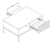 Стіл журнальний Perfect Home Нова / Nova з 2 шухлядами та чорними ніжками L104 Лабрадор (PFH-091503) PFH-091503 фото 4