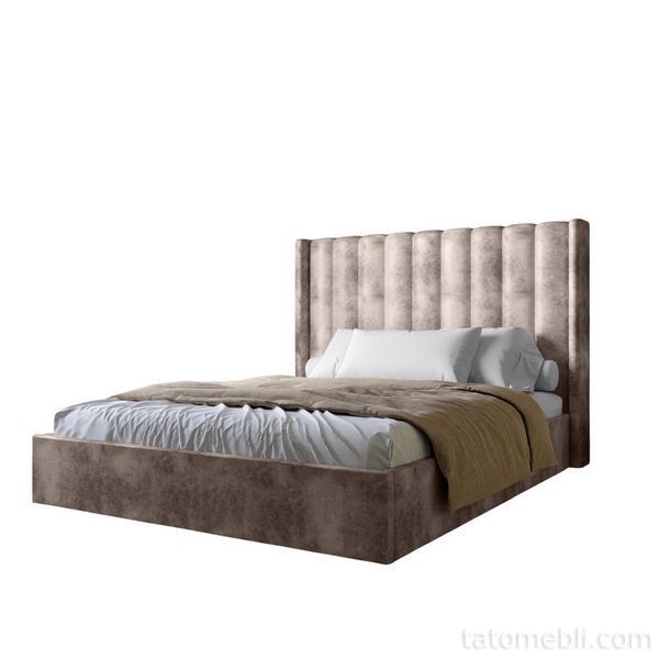 Двуспальная кровать с подъемным механизмом LION Нино 180x200 см SILK 105 Шоколадный (LION-045025) LION-045025 фото