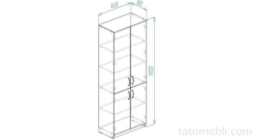 Шкаф Анжело Ferrum-decor 5 полок 4 двери 1900x800x380 ДСП Дуб Сонома 16 мм (FRD-105058) FRD-105058 фото