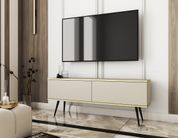 Тумба під телевізор Perfect Home Оро / Oro 2-дверна з чорними ніжками RTV135 Бежевий (PFH-091326) PFH-091326 фото 1