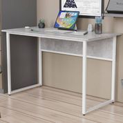 Стол письменный Коди Ferrum-decor 75x100x60 Белый металл ДСП Бетон 16 мм (FRD-106580)