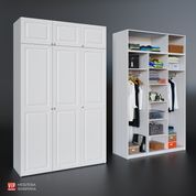 Шафа Мадрид модуль M31-V1 декор (150х53х243.4) Білий VM7204 фото 4