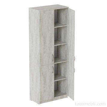 Шафа Анжело Ferrum-decor 5 полиць 4 двері 1900x800x380 ДСП Бетон 16 мм (FRD-105060) FRD-105060 фото