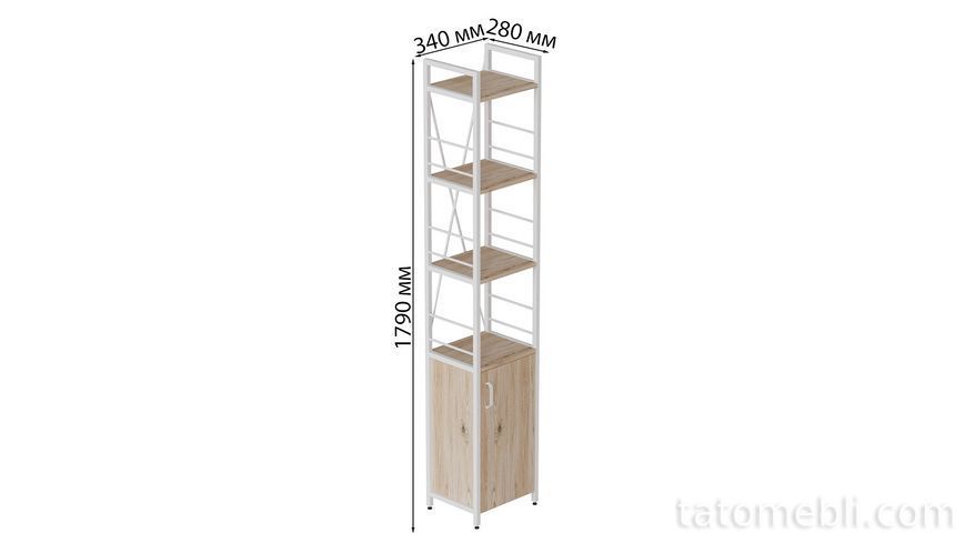 Етажерка 4/34 Ferrum-decor Серії Конект із тумбою 179x34x28 Білий ДСП Сан-Марино (FRD-104471) FRD-104471 фото