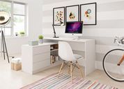 Стіл офісний письмовий Perfect Home Тео / Teo 3S/138 з 3 шухлядами Білий (PFH-091165) PFH-091165 фото 3