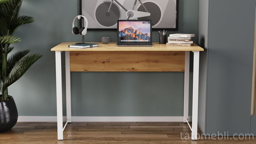 Компьютерный стол Ferrum-decor Курт 75x100x60 белый ДСП Дуб Артизан 32мм (FRD-107134) FRD-107134 фото